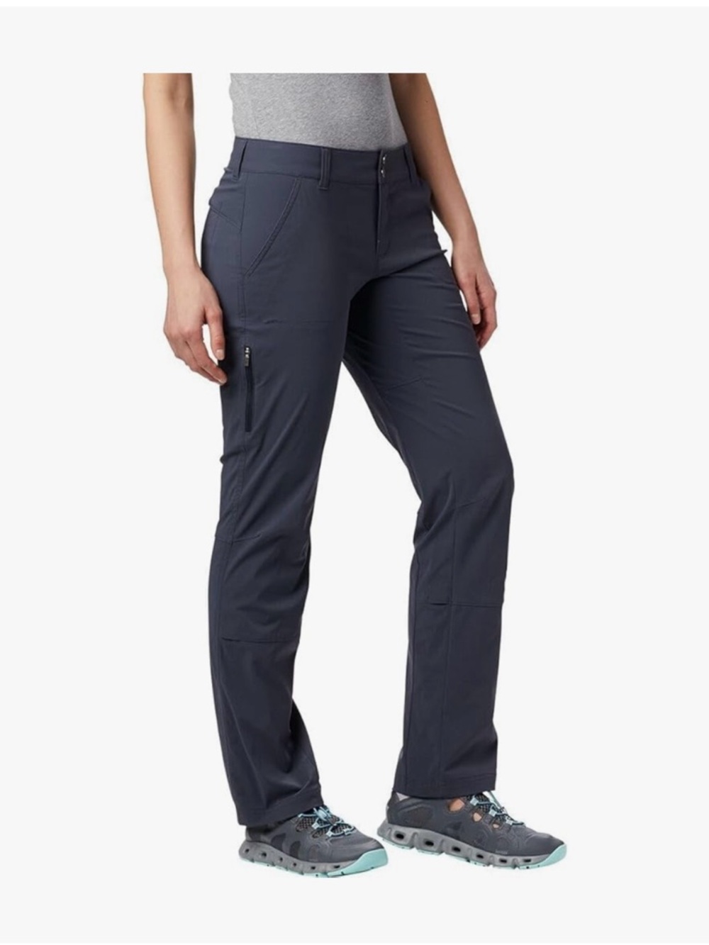 Columbia SPF 50 Women's Black Straight Leg Pants/Capri, Water Resistant